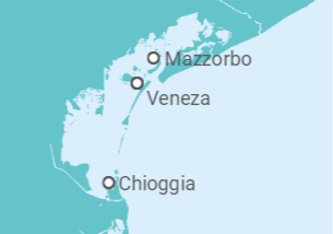 Itinerário do Cruzeiro Luces de Adviento y encanto invernal: rumbo a Venecia y su laguna - CroisiEurope