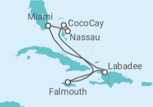 Itinerário do Cruzeiro Bahamas, Jamaica - Royal Caribbean