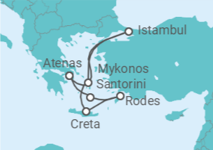 Itinerário do Cruzeiro Grécia - Costa Cruzeiros
