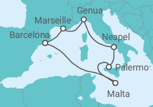 Itinerário do Cruzeiro De Helsínquia a Ijmuiden (Amesterdão) - Regent Seven Seas