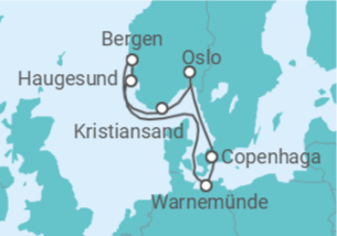Itinerário do Cruzeiro Alemanha, Noruega - MSC Cruzeiros