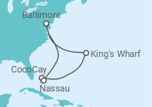 Itinerário do Cruzeiro Bermudas, Bahamas - Royal Caribbean