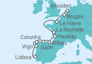 Itinerário do Cruzeiro De Lisboa a Ijmuiden (Amesterdão) - Oceania Cruises
