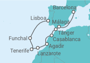 Itinerário do Cruzeiro Ilhas Canárias - Oceania Cruises