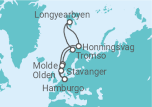 Itinerário do Cruzeiro Noruega com Bebidas - MSC Cruzeiros