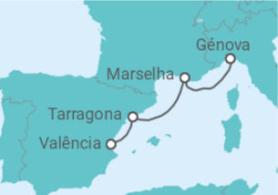 Itinerário do Cruzeiro França, Espanha TI - MSC Cruzeiros
