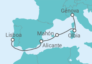Itinerário do Cruzeiro Espanha, Itália TI - MSC Cruzeiros