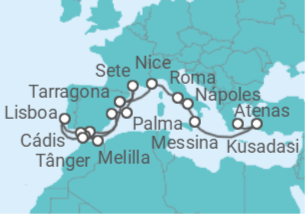 Itinerário do Cruzeiro De Atenas a Tarragona - Celestyal Cruises
