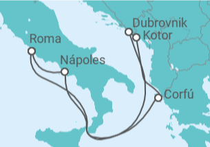 Itinerário do Cruzeiro Grécia, Montenegro, Croácia, Itália - Princess Cruises