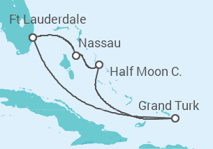 Itinerário do Cruzeiro Bahamas - Holland America Line