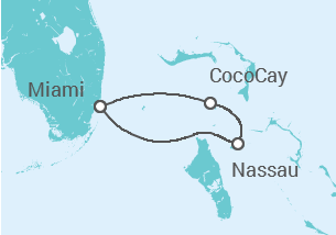 Itinerário do Cruzeiro Bahamas - Royal Caribbean