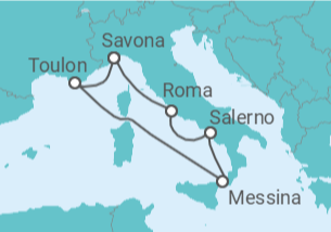 Itinerário do Cruzeiro Itália, França - Costa Cruzeiros