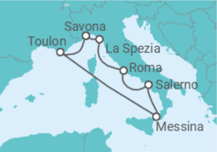 Itinerário do Cruzeiro Itália, França TI - Costa Cruzeiros