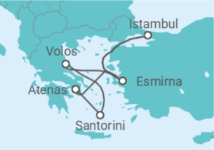 Itinerário do Cruzeiro Turquia, Grécia TI - Costa Cruzeiros
