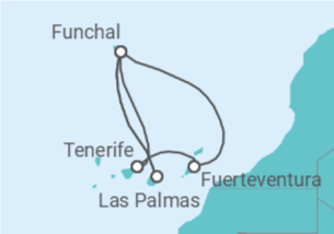 Itinerário do Cruzeiro Ilhas Canárias - Costa Cruzeiros