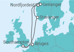 Itinerário do Cruzeiro Noruega, Bélgica - Celebrity Cruises