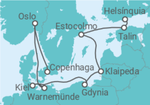 Itinerário do Cruzeiro Noruega, Alemanha, Polónia, Lituânia, Suécia, Estónia - NCL Norwegian Cruise Line