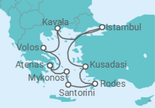 Itinerário do Cruzeiro Turquia, Grécia - Oceania Cruises