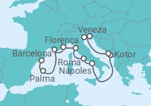 Itinerário do Cruzeiro De Barcelona a Veneza - Oceania Cruises