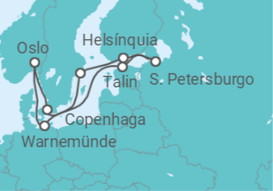 Itinerário do Cruzeiro Noruega, Alemanha, Estónia, Rússia, Finlândia, Suécia - Princess Cruises
