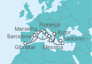 Itinerário do Cruzeiro De Atenas a Civitavecchia (Roma) - Princess Cruises