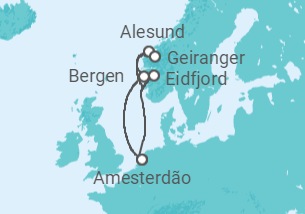 Itinerário do Cruzeiro Noruega - Holland America Line