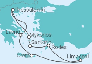 Itinerário do Cruzeiro Grécia, Chipre - Celestyal Cruises