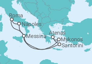 Itinerário do Cruzeiro Itália, Grécia - Disney Cruise Line