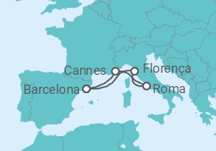 Itinerário do Cruzeiro Itália - Disney Cruise Line