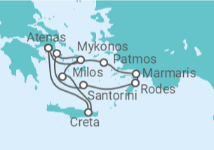 Itinerário do Cruzeiro Egeu Idílico - Celestyal Cruises