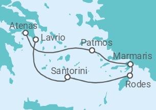 Itinerário do Cruzeiro Egeu Idílico - 5 dias - Celestyal Cruises