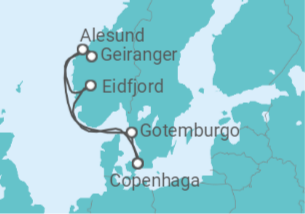 Itinerário do Cruzeiro Noruega - Holland America Line