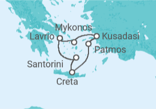 Itinerário do Cruzeiro Grécia - Celestyal Cruises