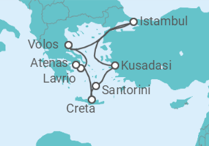 Itinerário do Cruzeiro Grécia, Turquia - Celestyal Cruises