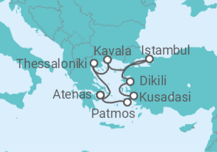 Itinerário do Cruzeiro Passos de San Pablo - Celestyal Cruises
