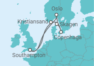 Itinerário do Cruzeiro Dinamarca, Noruega - Princess Cruises