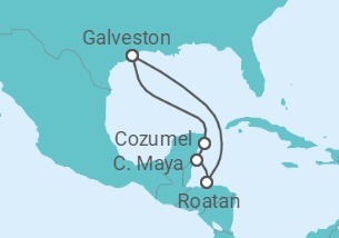 Itinerário do Cruzeiro México - Carnival Cruise Line