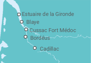 Itinerário do Cruzeiro França - CroisiEurope