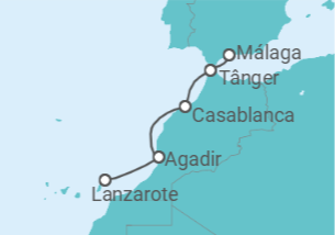 Itinerário do Cruzeiro Marrocos, Espanha - CroisiMer