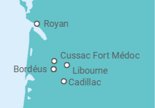 Itinerário do Cruzeiro França - CroisiEurope