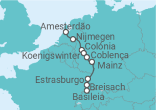 Itinerário do Cruzeiro De Amesterdão a Basileia - CroisiEurope