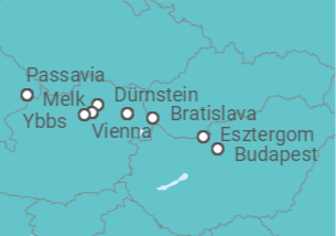 Itinerário do Cruzeiro Áustria, Hungria - CroisiEurope