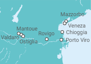 Itinerário do Cruzeiro De Mantoue, Italia a Veneza - CroisiEurope