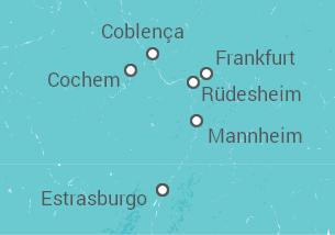 Itinerário do Cruzeiro Alemanha - CroisiEurope