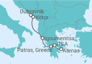 Itinerário do Cruzeiro Croácia, Montenegro, Grécia - CroisiMer