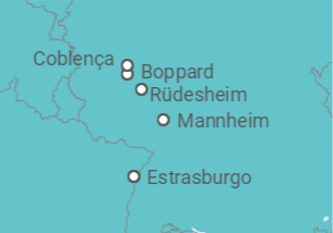 Itinerário do Cruzeiro Alemanha - CroisiEurope