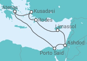 Itinerário do Cruzeiro Três Continentes - Celestyal Cruises