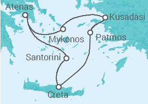Itinerário do Cruzeiro Egeu Icónico Mini - Celestyal Cruises