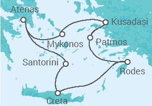 Itinerário do Cruzeiro Egeu Icónico - Celestyal Cruises