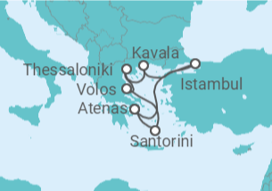 Itinerário do Cruzeiro Turquia, Grécia - Celestyal Cruises